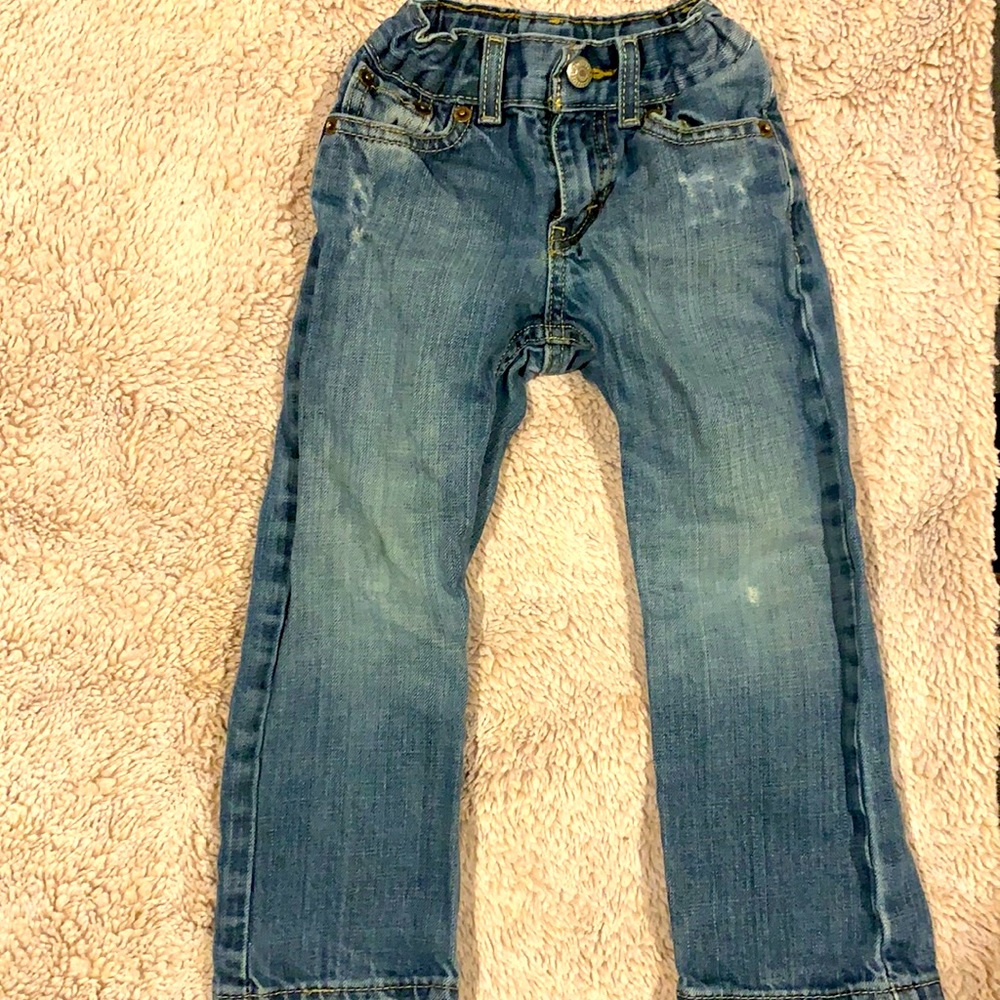 Levi’s Toddler 514 straight leg light wash jeans size 3T with adjustable waist